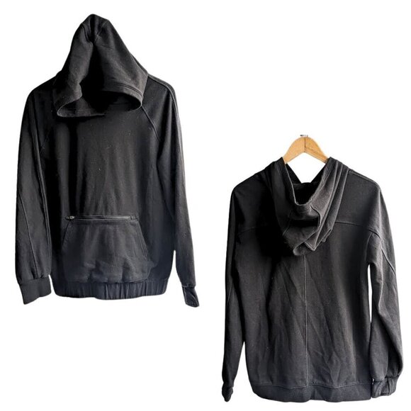 ALLYSON FELIX ATHLETA Girl Black Pullover Hoodie w/ Double Pocket Size XXL/16 - Picture 2 of 8